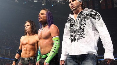 Jeff hardy vs Hart dynasty Smackdown .